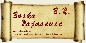 Boško Mojašević vizit kartica